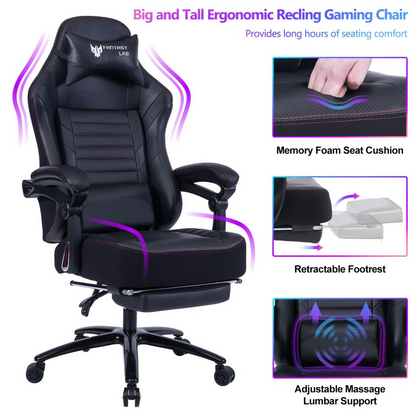 Vanbow.Seat Height Adjustable Swivel Racing Office Computer Ergonomic Video Game Chair