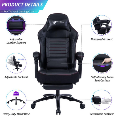 Vanbow.Seat Height Adjustable Swivel Racing Office Computer Ergonomic Video Game Chair