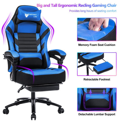 Vanbow.Seat Height Adjustable Swivel Racing Office Computer Ergonomic Video Game Chair