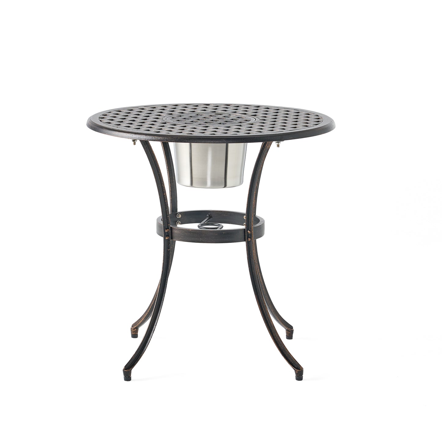 3PC CAST BISTRO SET W ICE BUCKET