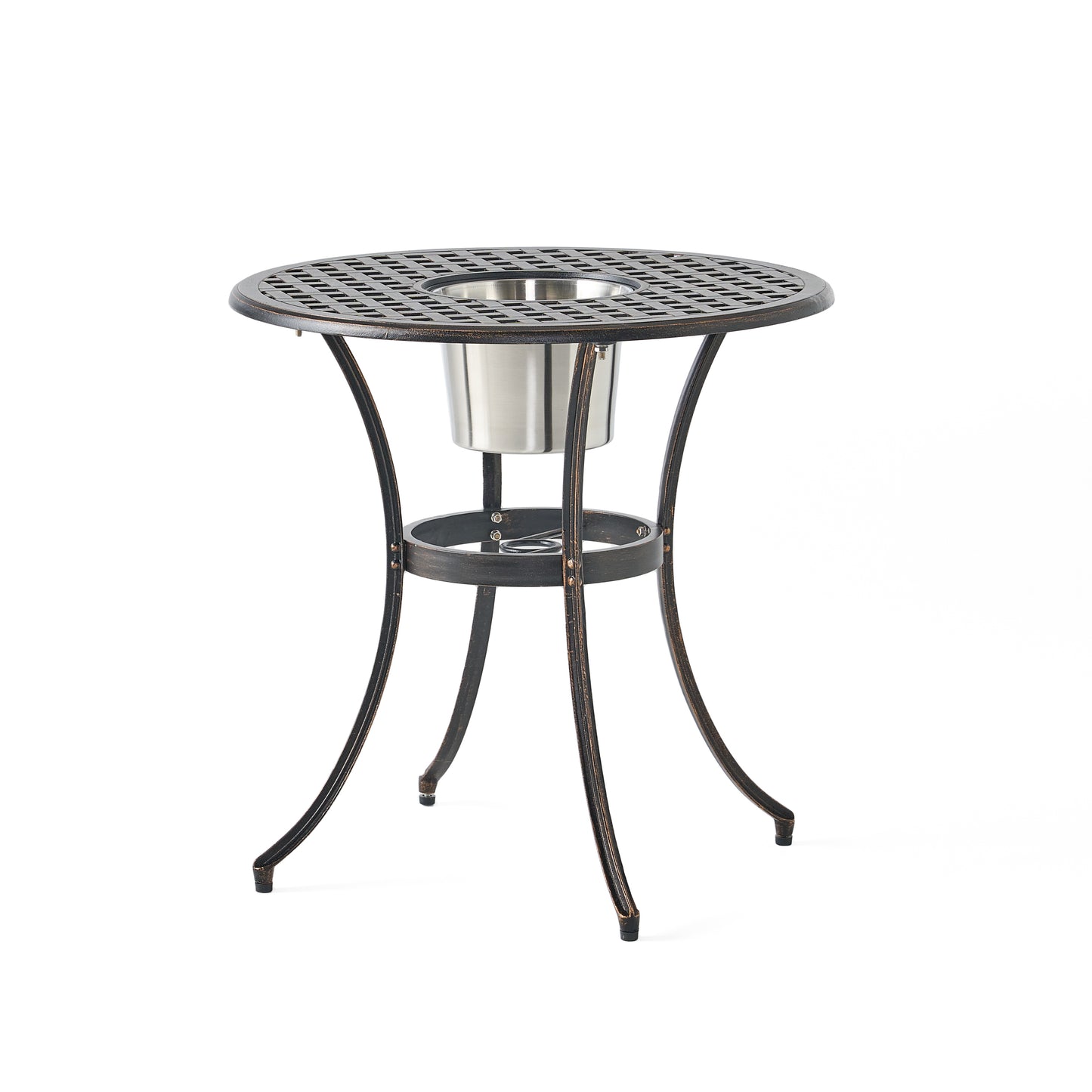 3PC CAST BISTRO SET W ICE BUCKET