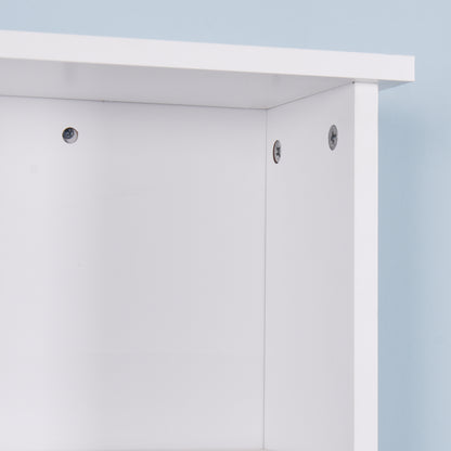 Wall Mount Medicine Cabinet with a Door, Wooden Bathroom Storage Cabinet with Adjustable Shelf