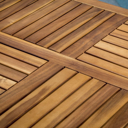 OUTDOOR  7 PIECE WOOD DINING SET WITH CUSHIONS,TEAK