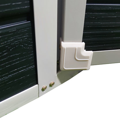 8x4ft Outdoor Resin Garden Shed with Floor and 2 Windows, Plastic Patio Outdoor Storage Shed with Lockable Door for Garden Tools, Bicycles, Trash Cans, Black