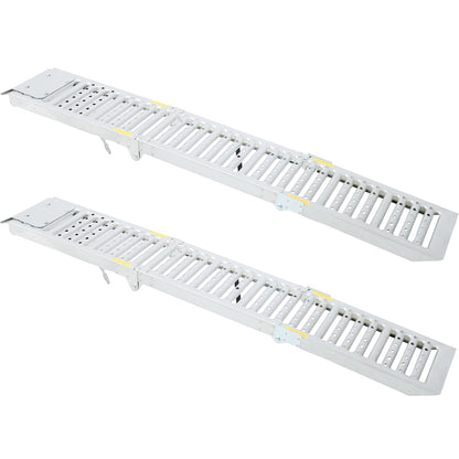 2 Sets Foldable Ferruginous Car Ramp, Portable Easy Fold Lightweight Ramp for Car Truck SUV Motorcycle ATV Bearing Capacity of Expand 1000lbs