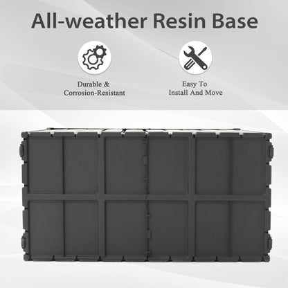 120 Gallon Outdoor Storage Deck Box Waterproof, Large Patio Storage Bin for Outside Cushions, Throw Pillows, Garden Tools, Lockable (Dark Gray)