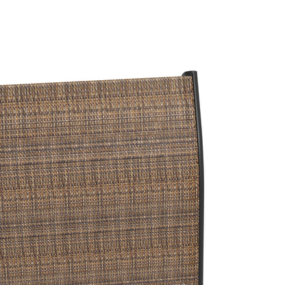 Outsunny Outdoor Bar Stools with Armrests, Set of 2 360° Swivel Bar Height Patio Chairs with High-Density Mesh Fabric, Steel Frame Dining Chairs for Balcony, Poolside, Backyard, Tan