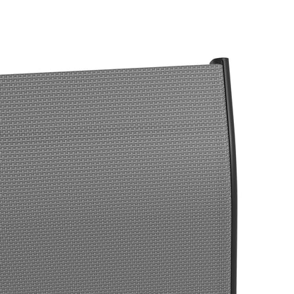 Outdoor Bar Stools with Armrests, Set of 2 360° Swivel Bar Height Patio Chairs with High-Density Mesh Fabric, Steel Frame Dining Chairs for Balcony, Poolside, Backyard, Gray