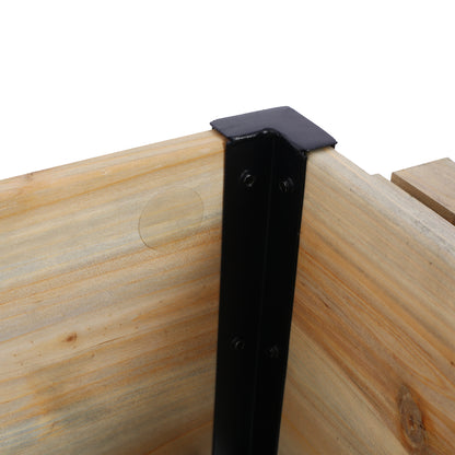 Raised Garden Bed, Metal Leg Wood Planter Boxes with Folding Storage Shelf,Elevated Planter Box for Growing Fresh Herbs, Vegetables, Flowers Great for Outdoor Patio, Deck, Balcony