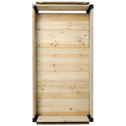 Raised Garden Bed, Metal Leg Wood Planter Boxes with Folding Storage Shelf,Elevated Planter Box for Growing Fresh Herbs, Vegetables, Flowers Great for Outdoor Patio, Deck, Balcony