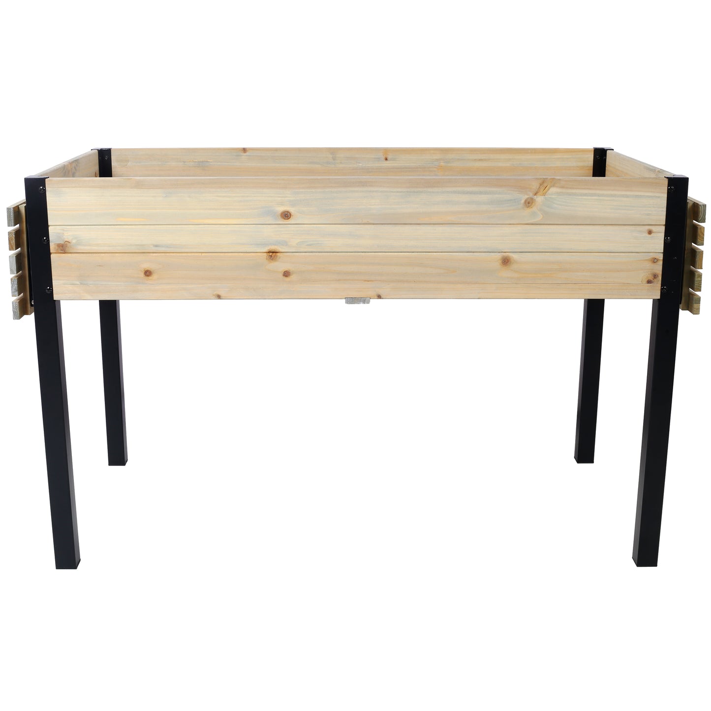 Raised Garden Bed, Metal Leg Wood Planter Boxes with Folding Storage Shelf,Elevated Planter Box for Growing Fresh Herbs, Vegetables, Flowers Great for Outdoor Patio, Deck, Balcony