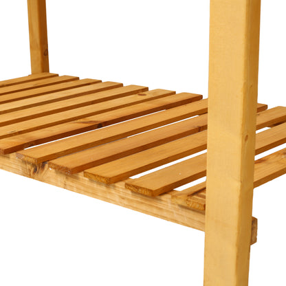 8 Pockets Horticulture Raised Garden Bed Elevated Wood Planter Box Stand with Foldable Side Table and Storage Shelf for Herb/Vegetables/Flowers