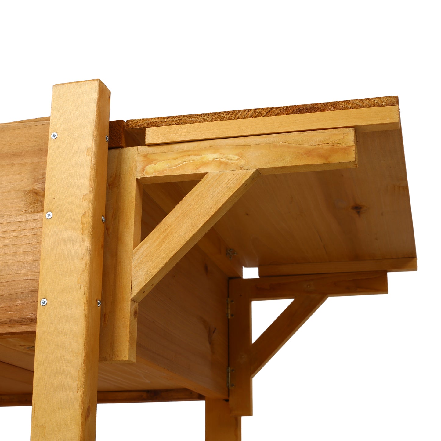 8 Pockets Horticulture Raised Garden Bed Elevated Wood Planter Box Stand with Foldable Side Table and Storage Shelf for Herb/Vegetables/Flowers