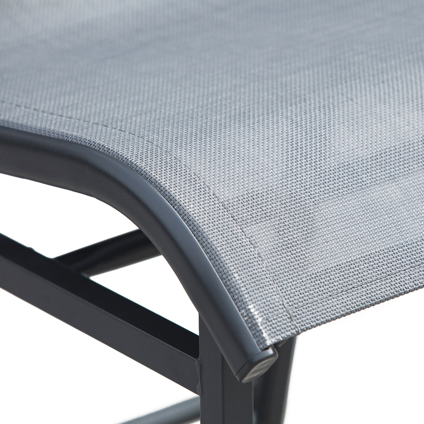 3 Piece Bar Height Outdoor Bistro Set for 2, Round Patio Pub Table 2 Bar Chairs with Comfortable Design & Strong Build, Charcoal Gray