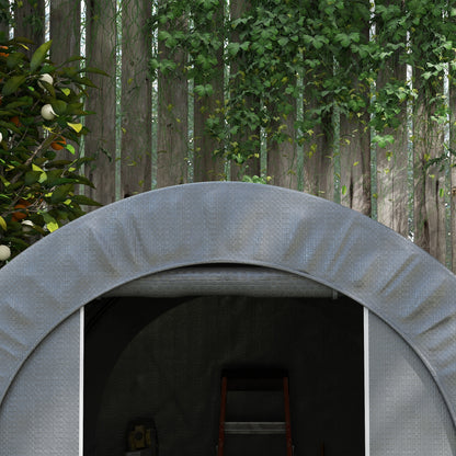 6' x 8' Garden Storage Tent, Heavy Duty Outdoor Shed, Waterproof Portable Shed Storage Shelter with Galvanized Metal Frame for Bike, Motorcycle, Garden Tools, Gray