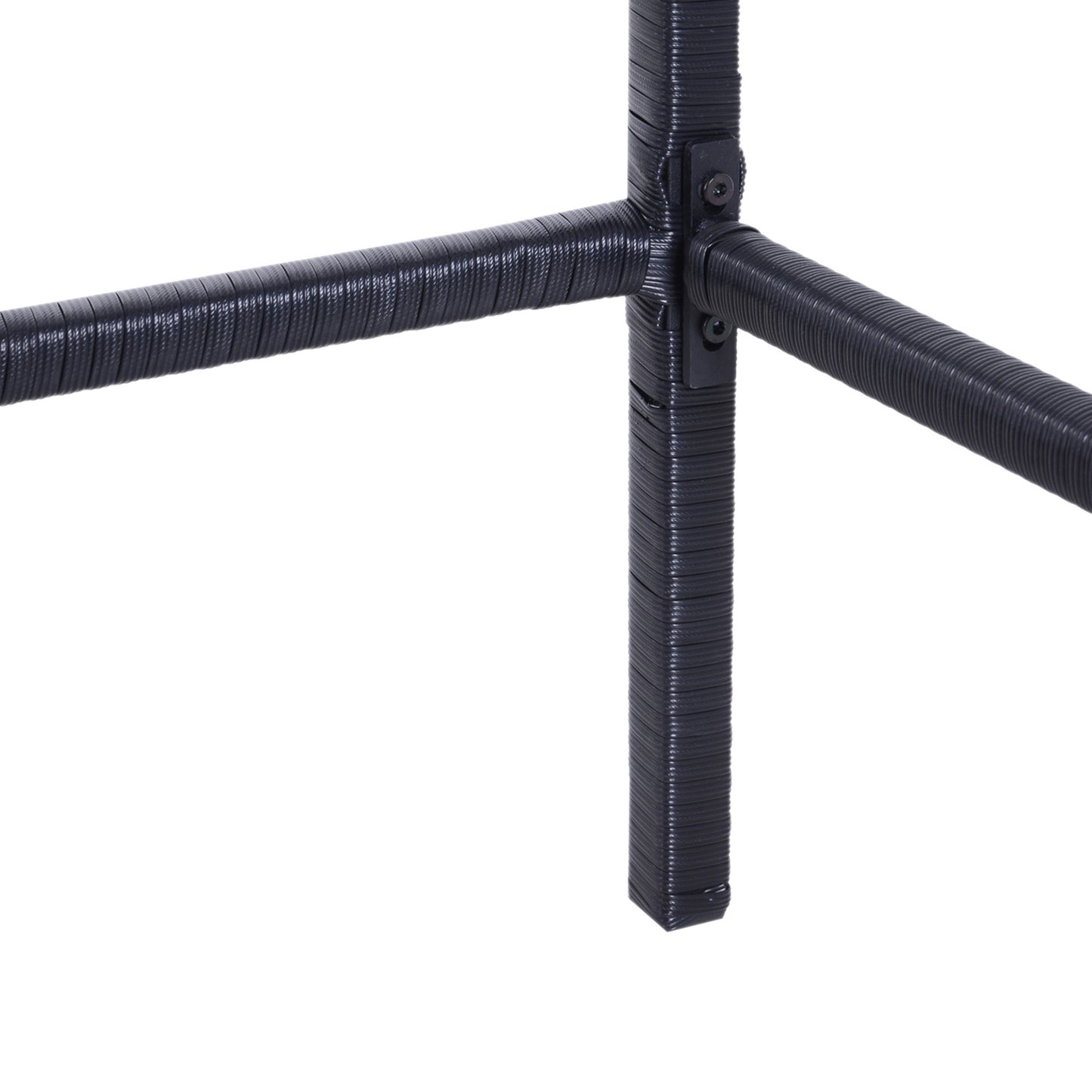 3pcs Rattan Bar Set with Glass Top Table, 2 Bar Stools for Outdoor, Patio, Garden, Poolside, Backyard