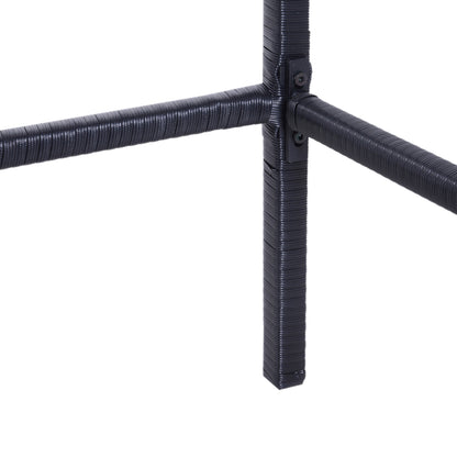 3pcs Rattan Bar Set with Glass Top Table, 2 Bar Stools for Outdoor, Patio, Garden, Poolside, Backyard