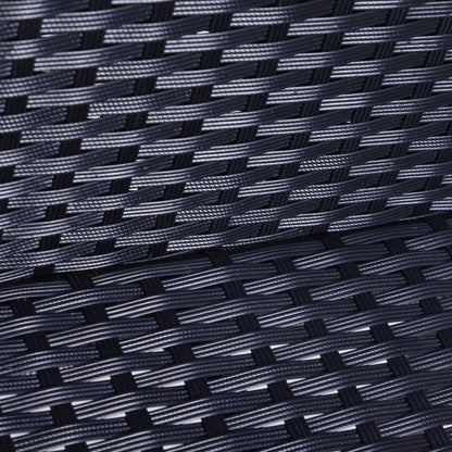 3pcs Rattan Bar Set with Glass Top Table, 2 Bar Stools for Outdoor, Patio, Garden, Poolside, Backyard