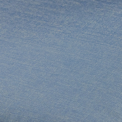 Modern Outdoor Metal Patio Side Chair with Cushion - Blue