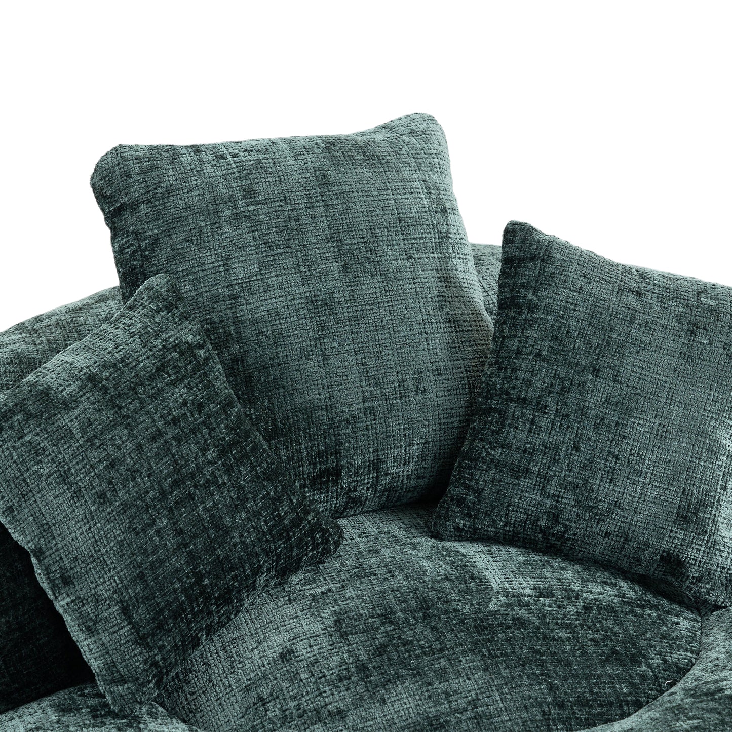 Lazy Sofa Durable Comfort Lounger High Back Bean Bag Chair Couch With Three Pillows for Adults and Kids, Indoor & Outdoor, Single Gaming Sofa Chair For Bedroom,Office (Emerald Chenille)