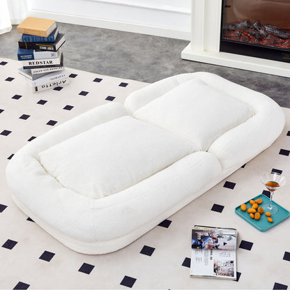 Folding Sofa Chair with 5 Adjustable Positions Plush Floor Lounge Chair for Gaming, Meditation, and Relaxation