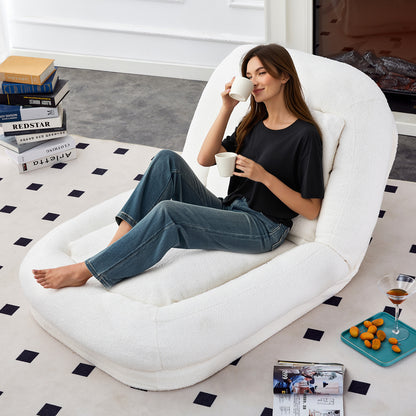 Folding Sofa Chair with 5 Adjustable Positions Plush Floor Lounge Chair for Gaming, Meditation, and Relaxation