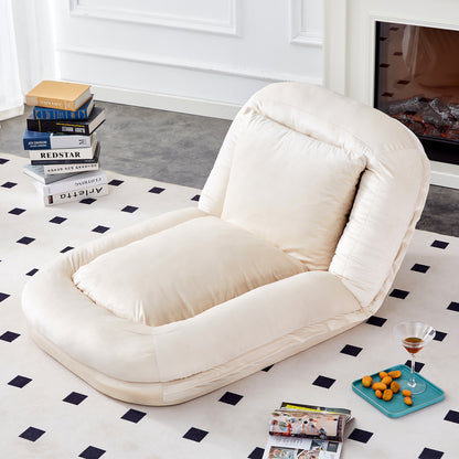 Folding Sofa Chair with 5 Adjustable Positions Plush Floor Lounge Chair for Gaming, Meditation, and Relaxation