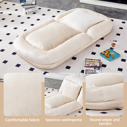 Folding Sofa Chair with 5 Adjustable Positions Plush Floor Lounge Chair for Gaming, Meditation, and Relaxation