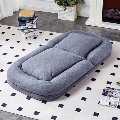 Folding Sofa Chair with 5 Adjustable Positions Plush Floor Lounge Chair for Gaming, Meditation, and Relaxation