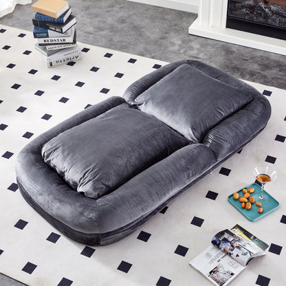 Folding Sofa Chair with 5 Adjustable Positions Plush Floor Lounge Chair for Gaming, Meditation, and Relaxation