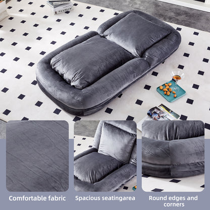 Folding Sofa Chair with 5 Adjustable Positions Plush Floor Lounge Chair for Gaming, Meditation, and Relaxation