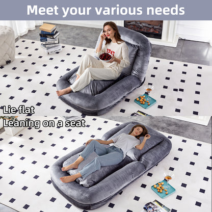 Folding Sofa Chair with 5 Adjustable Positions Plush Floor Lounge Chair for Gaming, Meditation, and Relaxation