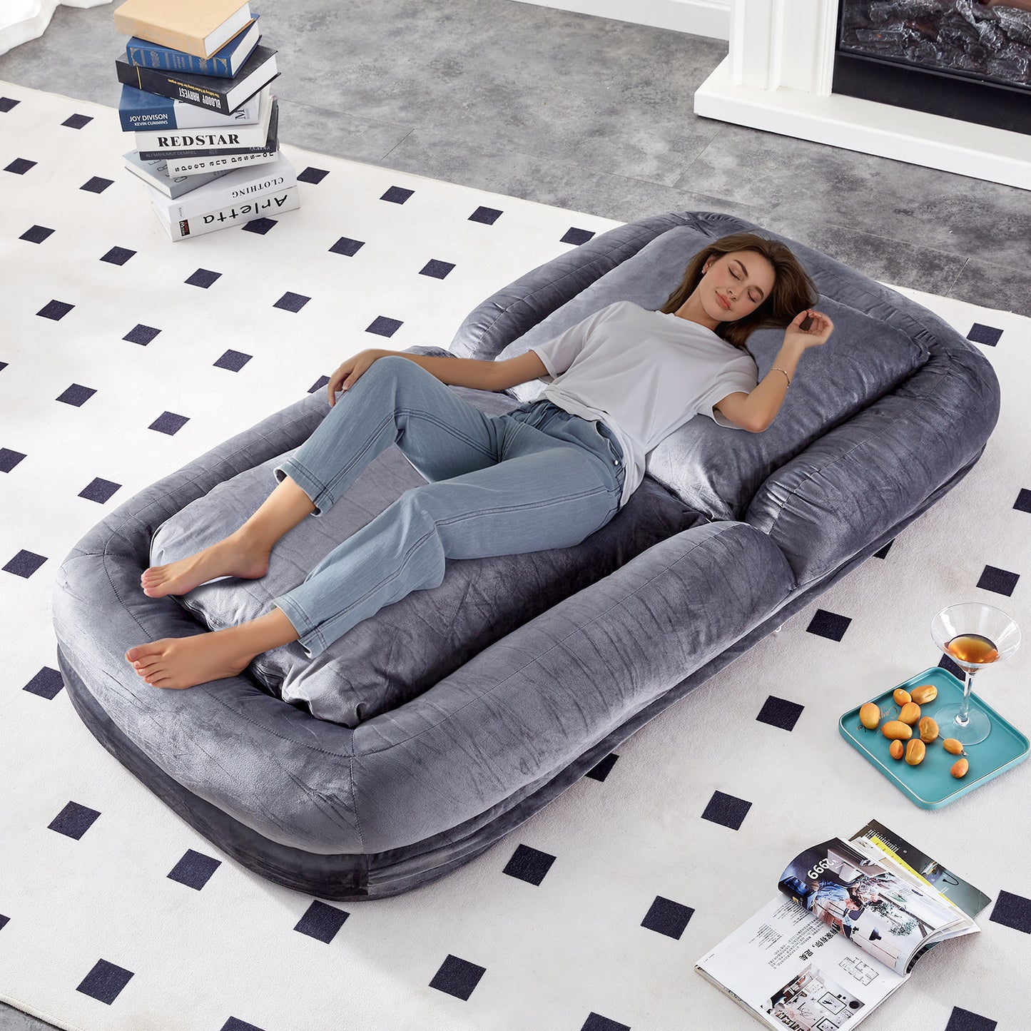 Folding Sofa Chair with 5 Adjustable Positions Plush Floor Lounge Chair for Gaming, Meditation, and Relaxation