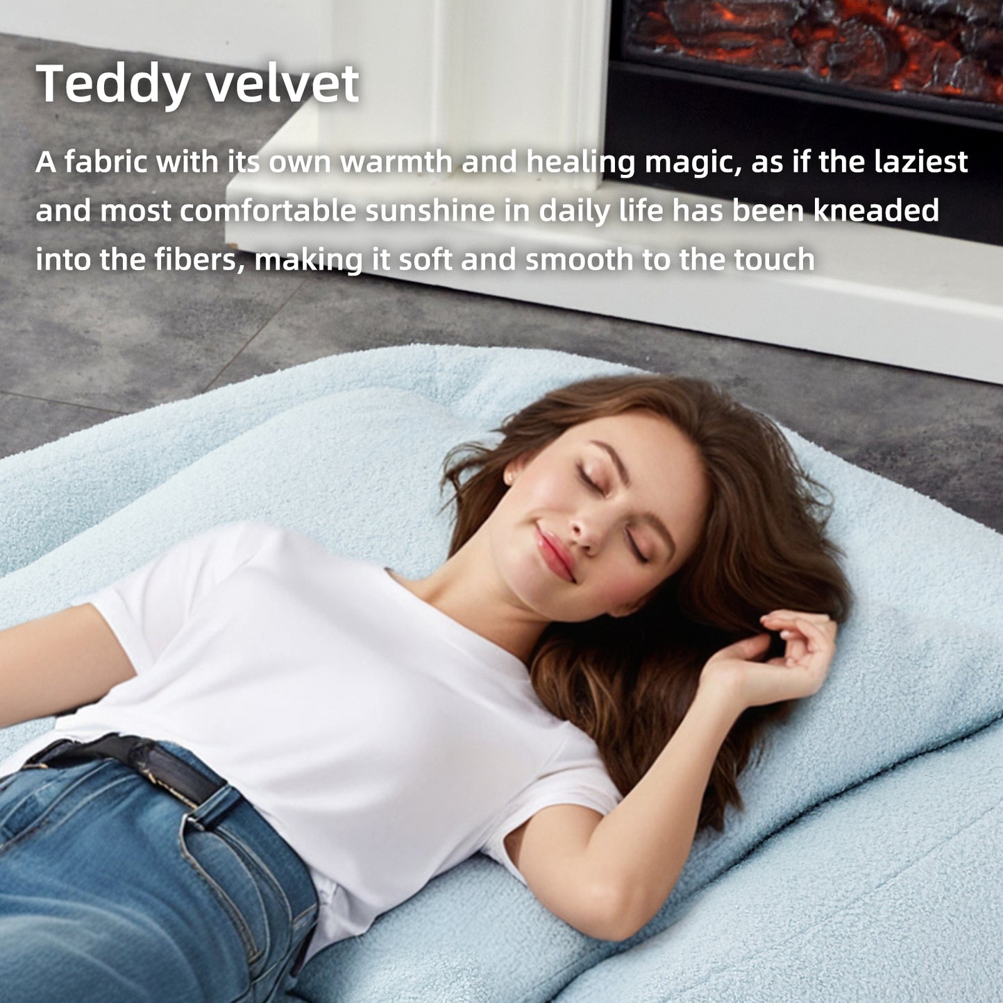 Folding Sofa Chair with 5 Adjustable Positions Plush Floor Lounge Chair for Gaming, Meditation, and Relaxation