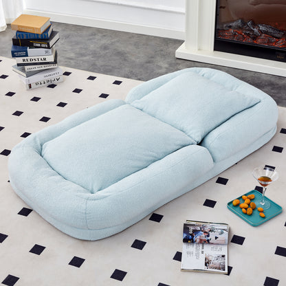 Folding Sofa Chair with 5 Adjustable Positions Plush Floor Lounge Chair for Gaming, Meditation, and Relaxation