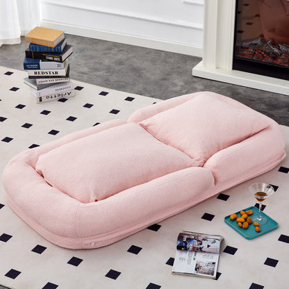 Folding Sofa Chair with 5 Adjustable Positions Plush Floor Lounge Chair for Gaming, Meditation, and Relaxation