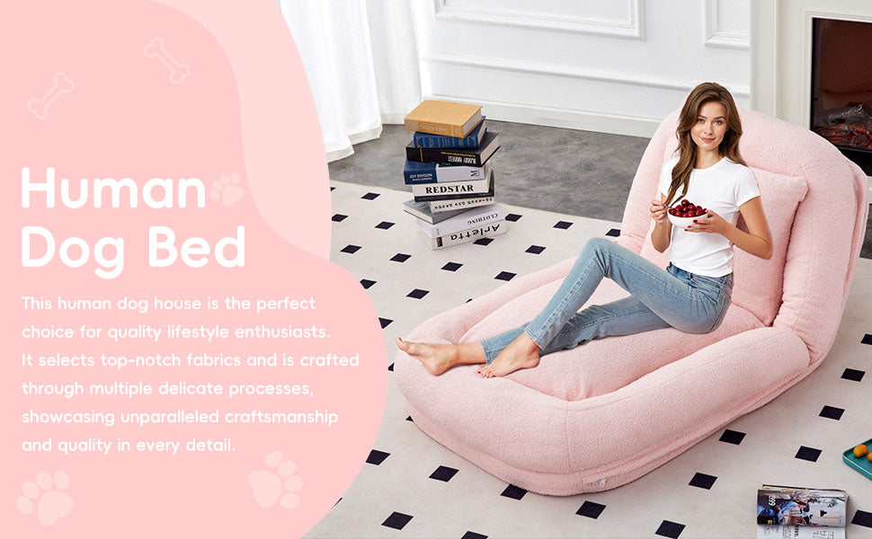 Folding Sofa Chair with 5 Adjustable Positions Plush Floor Lounge Chair for Gaming, Meditation, and Relaxation