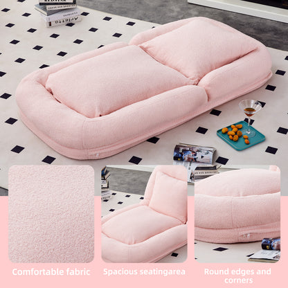 Folding Sofa Chair with 5 Adjustable Positions Plush Floor Lounge Chair for Gaming, Meditation, and Relaxation