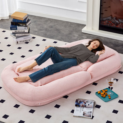 Folding Sofa Chair with 5 Adjustable Positions Plush Floor Lounge Chair for Gaming, Meditation, and Relaxation