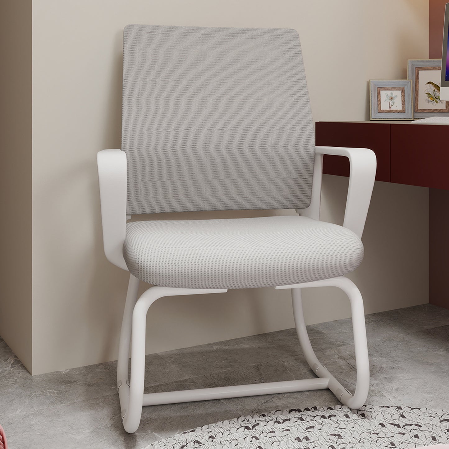 Minimalist Modern Office Chair – Metal Frame, Soft & Comfortable, Home & Office Use, Multiple Colors Available