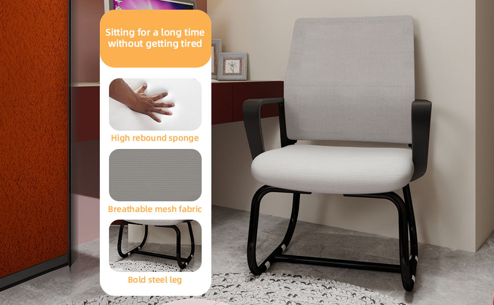 Minimalist Modern Office Chair – Metal Frame, Soft & Comfortable, Home & Office Use, Multiple Colors Available