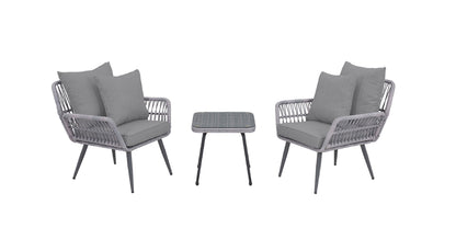 3-Piece Conversation Set in Gray