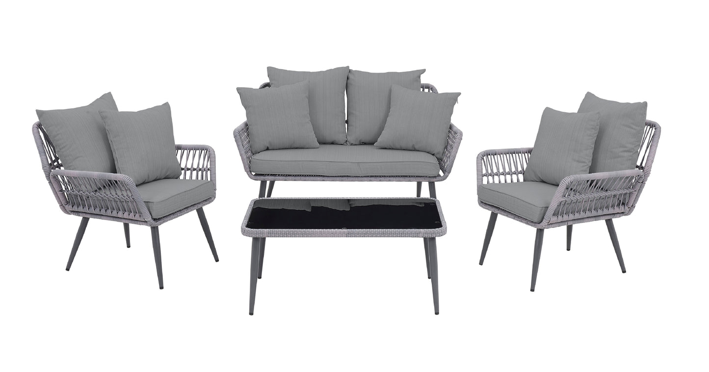 4-Piece Conversation Set in Gray
