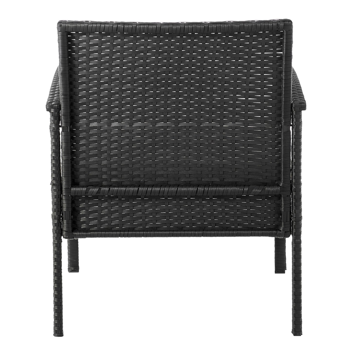 3-Piece Conversation Set in Black and Cream