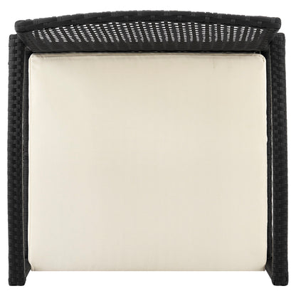 3-Piece Conversation Set in Black and Cream