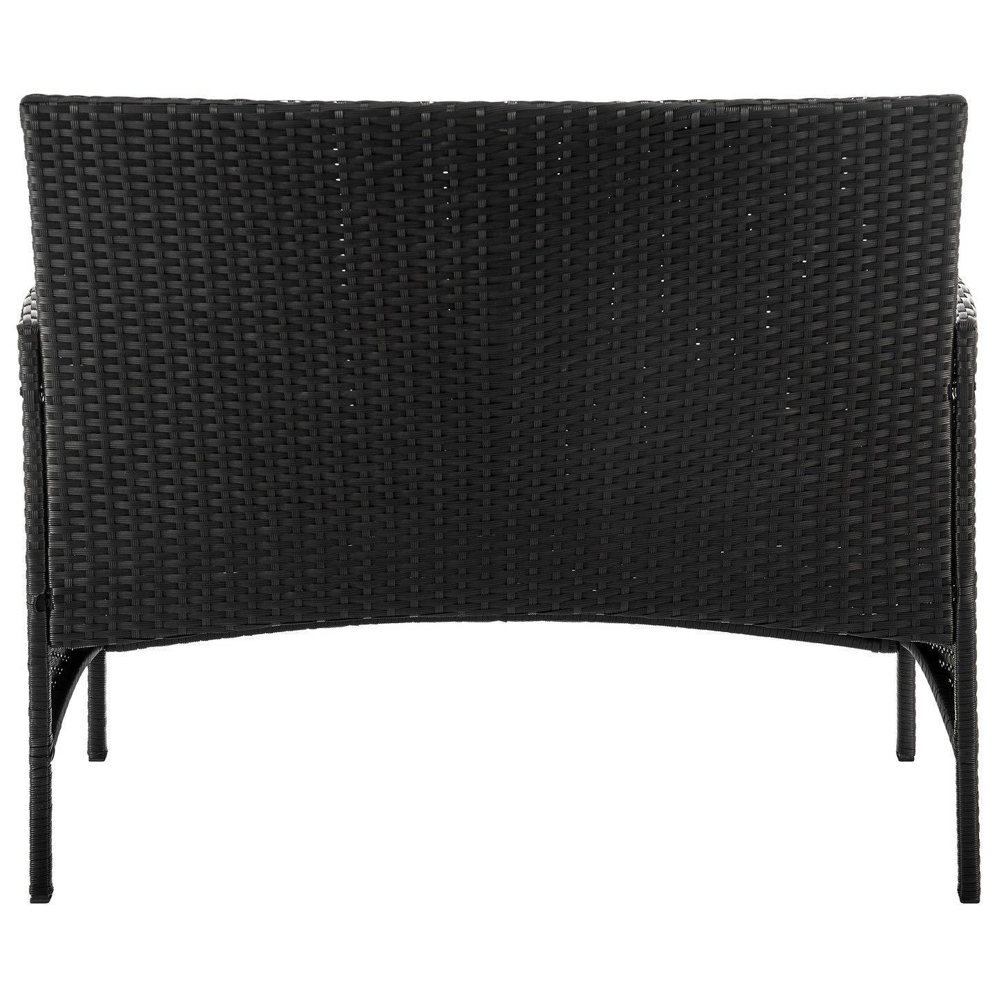 4-Piece Conversation Set in Black and Gray