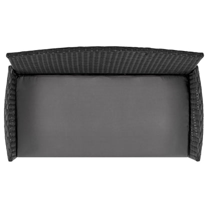 4-Piece Conversation Set in Black and Gray