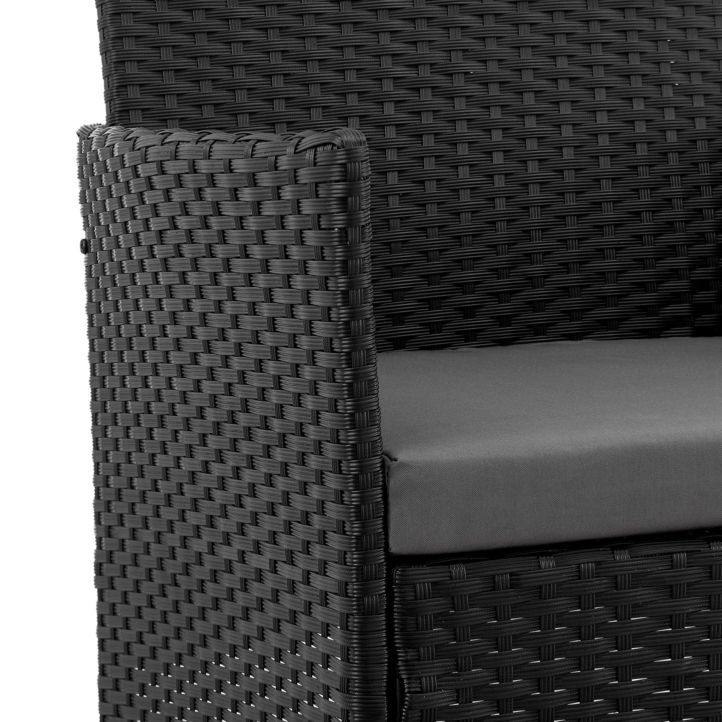 4-Piece Conversation Set in Black and Gray