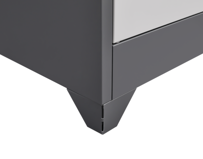 Metal Outdoor Cabinet, Made Of Stainless Steel, Large Capacity, Secure Lock For Anti-theft, Waterproof And Moisture-proof, With Shelves, Cleaning Tool Storage Cabinet, Vertical Tall Garden Cabinet.