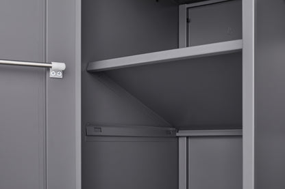 Outdoor Cabinet Outdoor Storage Cabinet Waterproof, Storage Cabinet cabinet with Shelves, Vertical Tall Garden Storage cabient & Outdoor Storage Cabinet Weatherproof for Outside in light gray